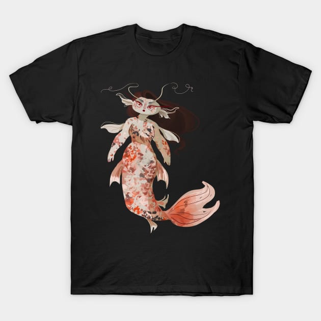 Koi Mermaid T-Shirt by adorkablyfeline